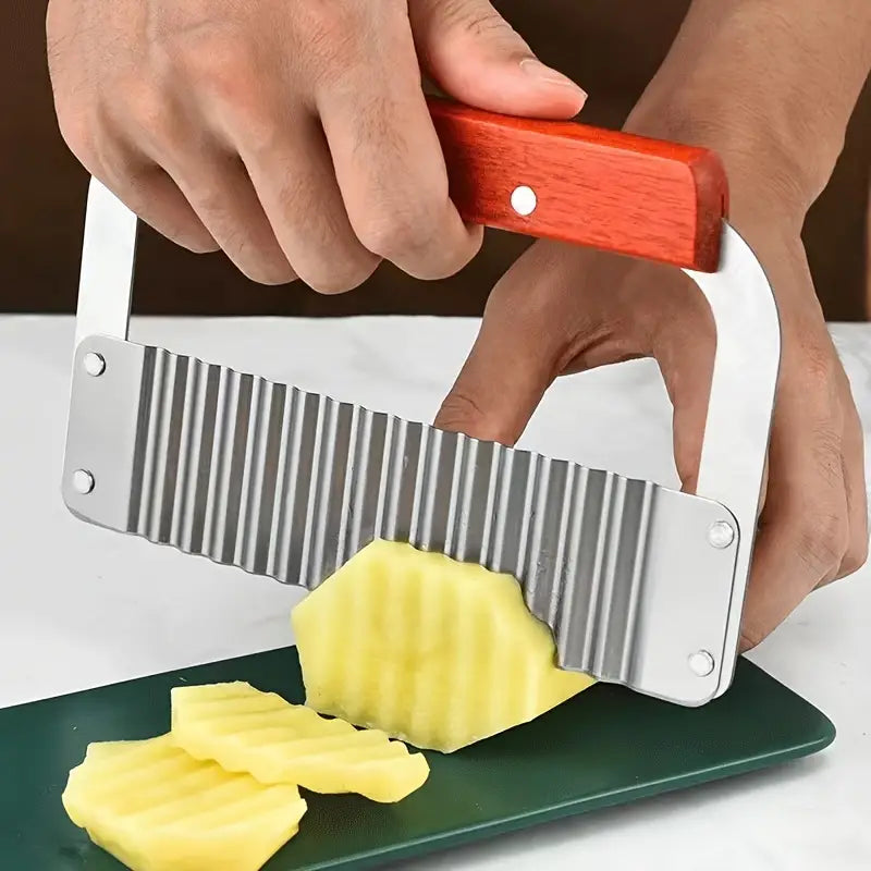 Stainless Steel French Fry Cutter with Wave Knife