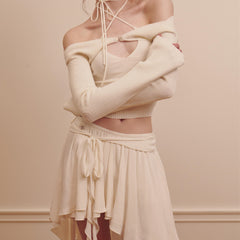 Ballet Style Drape Strap Skirt