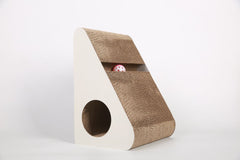 Triangle Cat Scratching Board with Corrugated Paper Toy