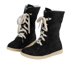 Customizable Flat Round Toe Boots for Women Size 30-52
