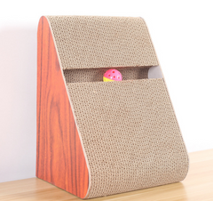 Triangle Cat Scratching Board with Corrugated Paper Toy