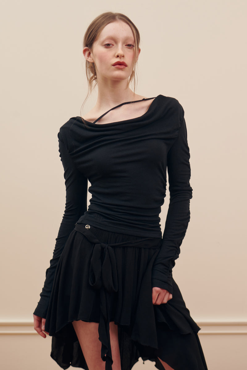 Ballet Style Drape Strap Skirt