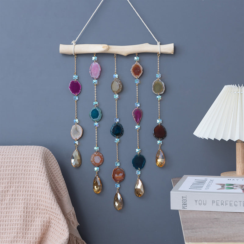 Agate Wind Chime Garden Craft Outdoor Window Decor