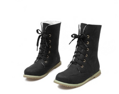 Customizable Flat Round Toe Boots for Women Size 30-52