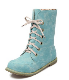Customizable Flat Round Toe Boots for Women Size 30-52