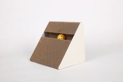 Triangle Cat Scratching Board with Corrugated Paper Toy